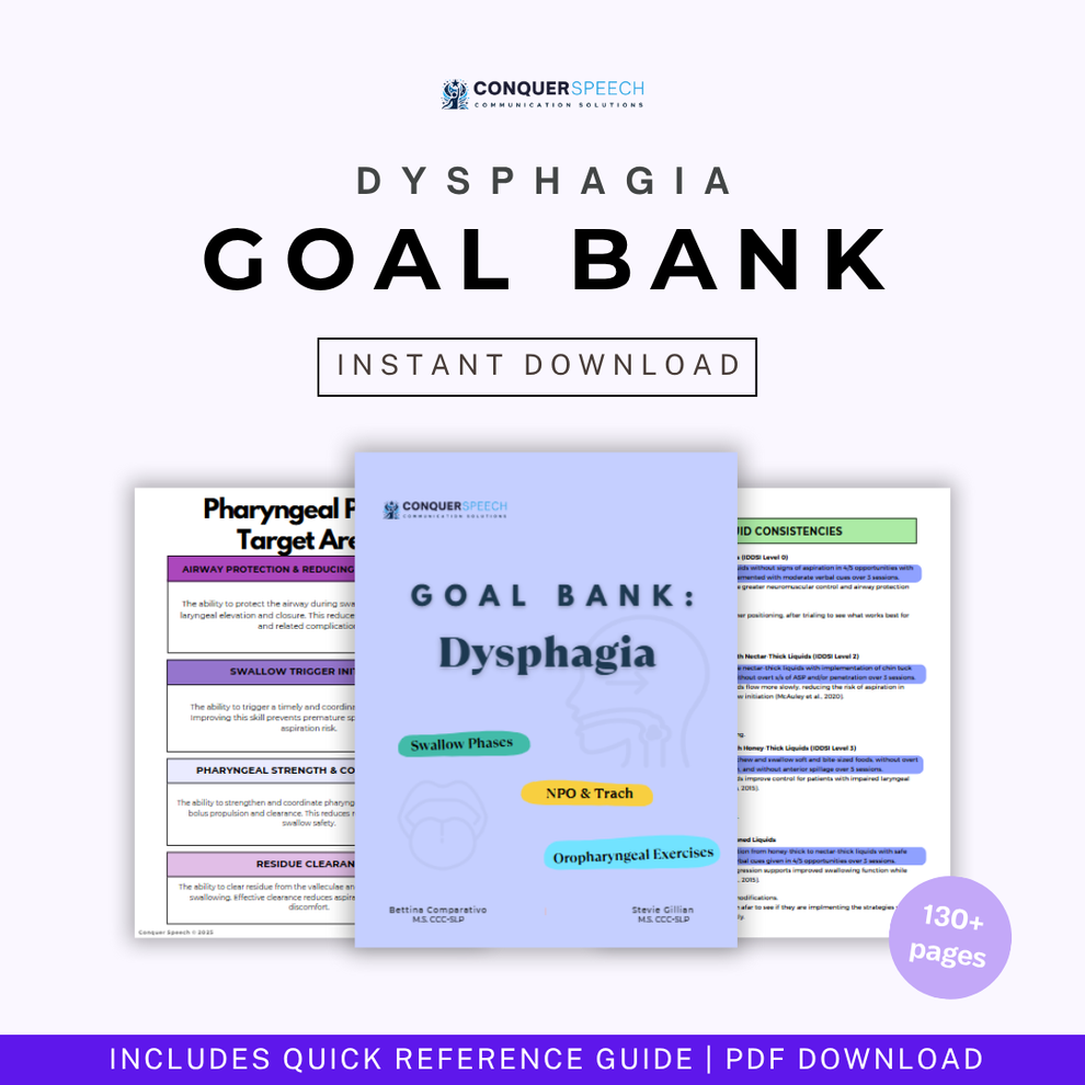 Goal Bank: Dysphagia – Conquer Speech Solutions