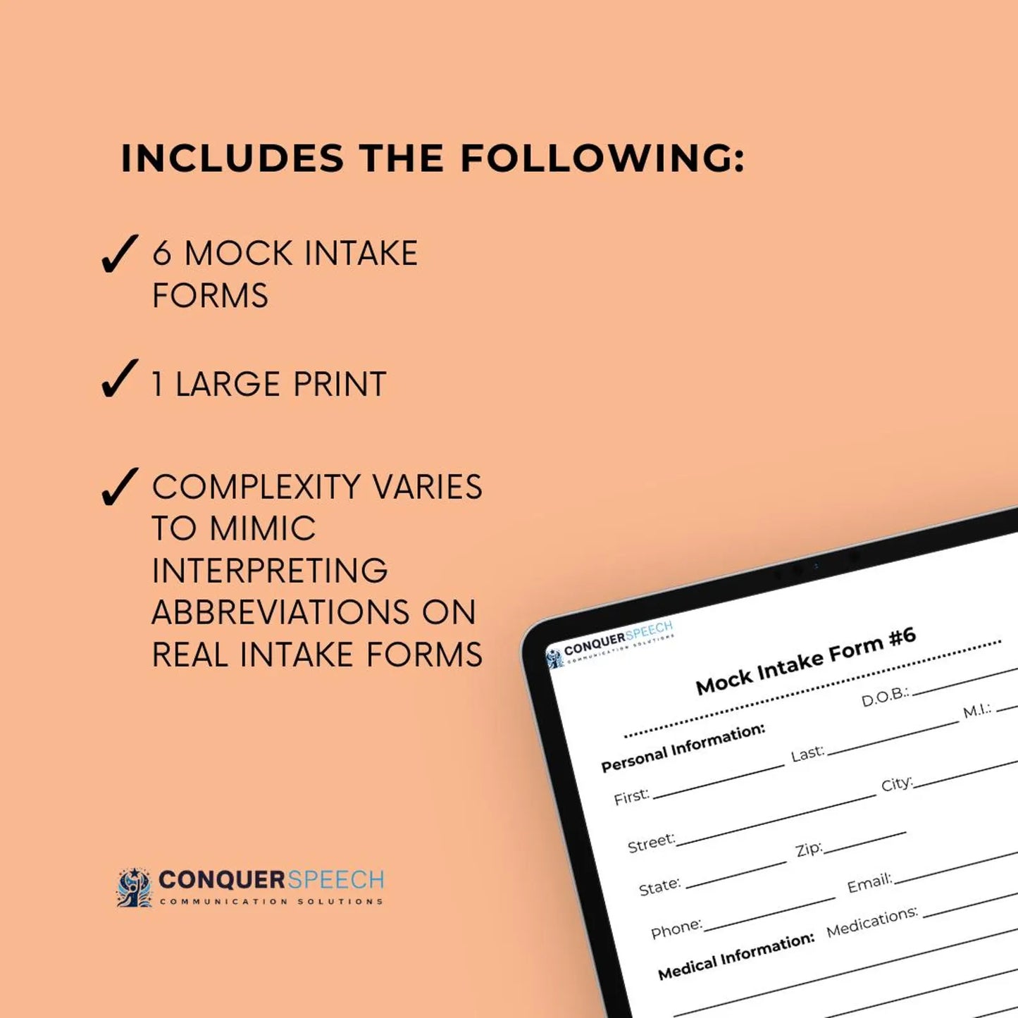 Functional Intake Form Mock Practice